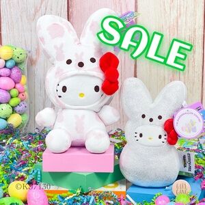 Easter Sanrio Hello Kitty x Peeps Bunny Plush Bundle Set 9” & 6” New 2026